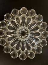 Fenton Clear Hobnail Glass Candle Holder - Image 4