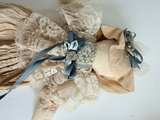 2 Vintage Style tea stain Cloth Bunny Doll Set. - Image 2