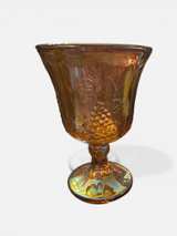 Indiana Glass Harvest Grape Marigold Carnival Glass Goblets - Image 2