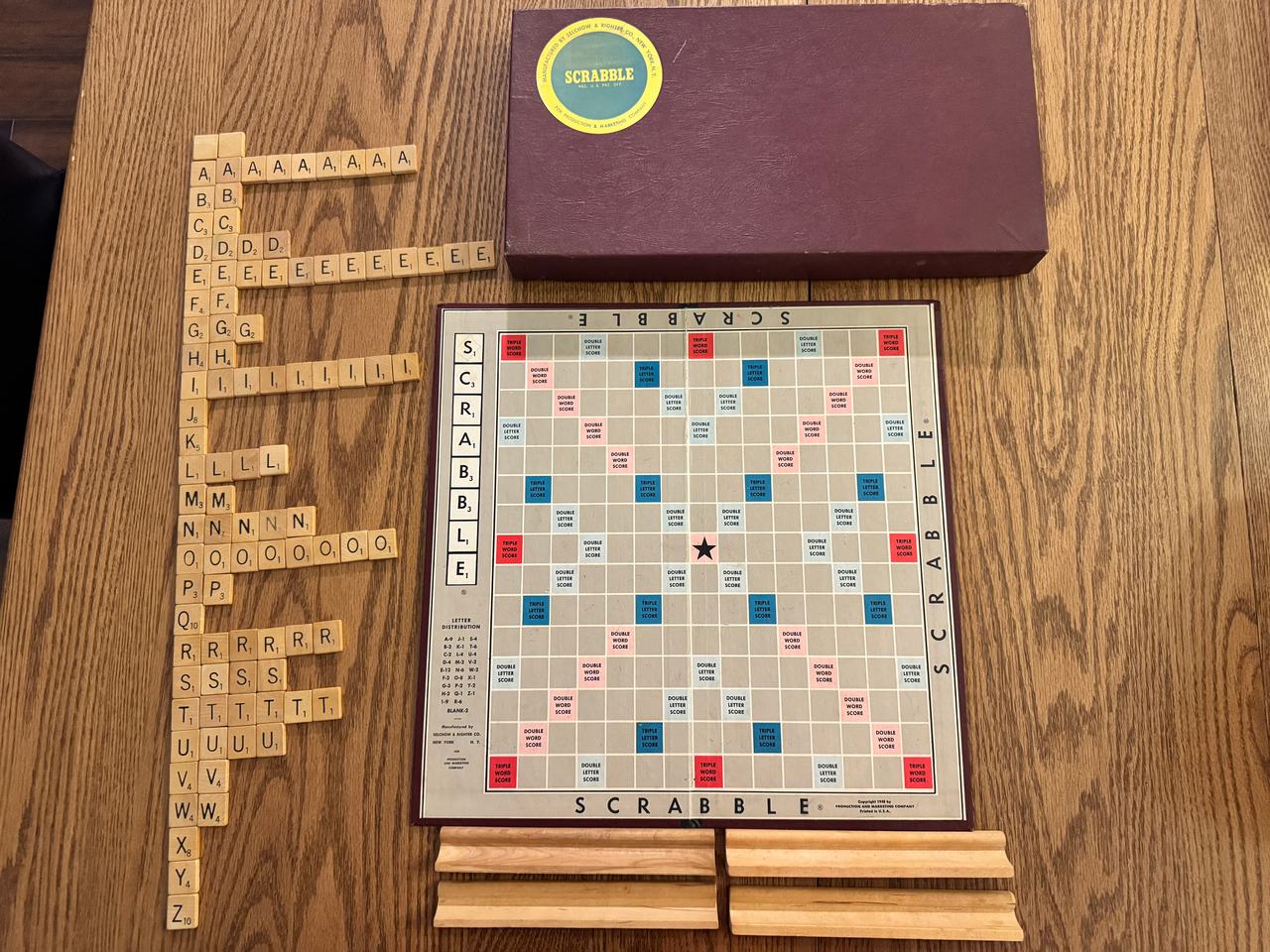 Vintage Scrabble Board Game (1953)