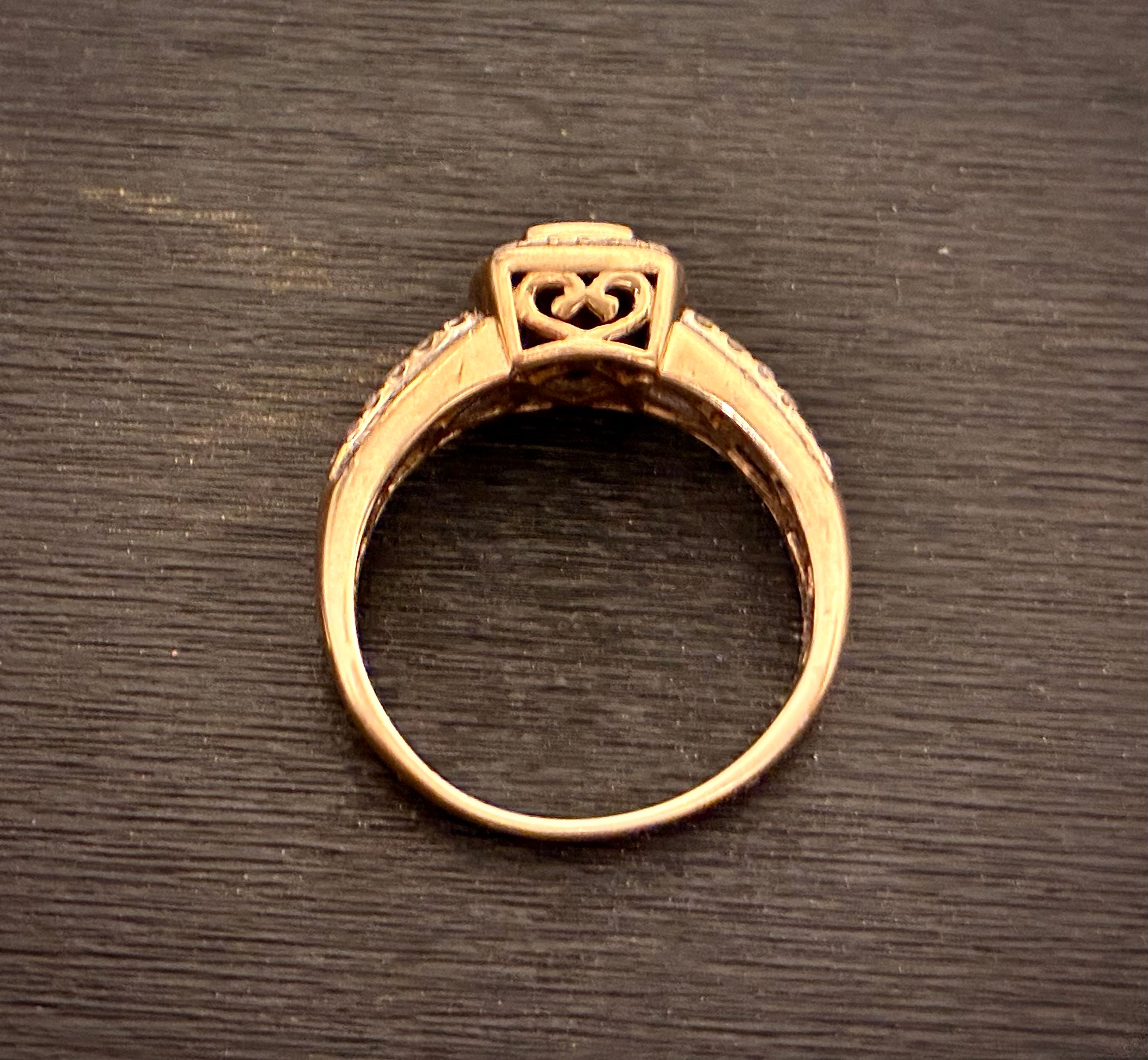 Diamond Cluster Engagement Ring - Image 3