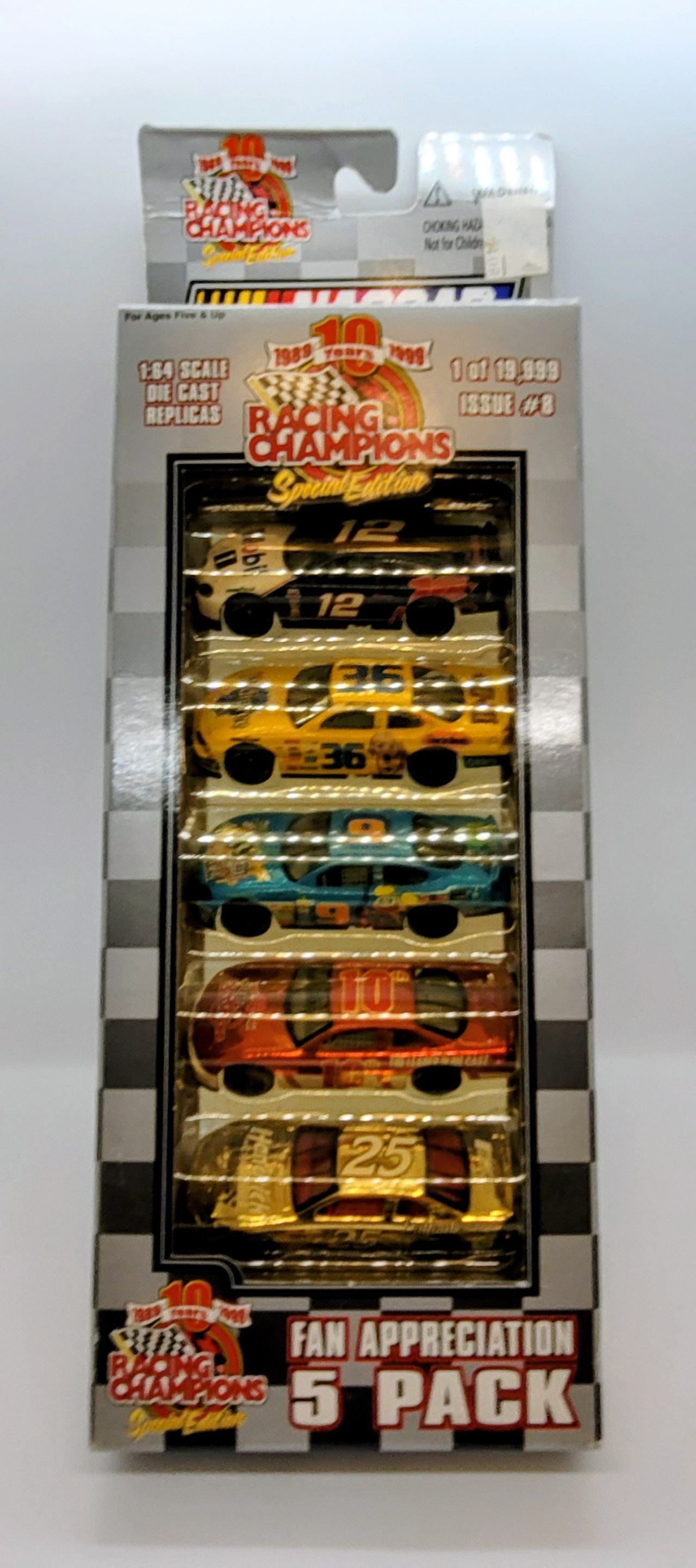 Racing Champions 10th Anniversary Fan Appreciation 5 Pack Issue #8