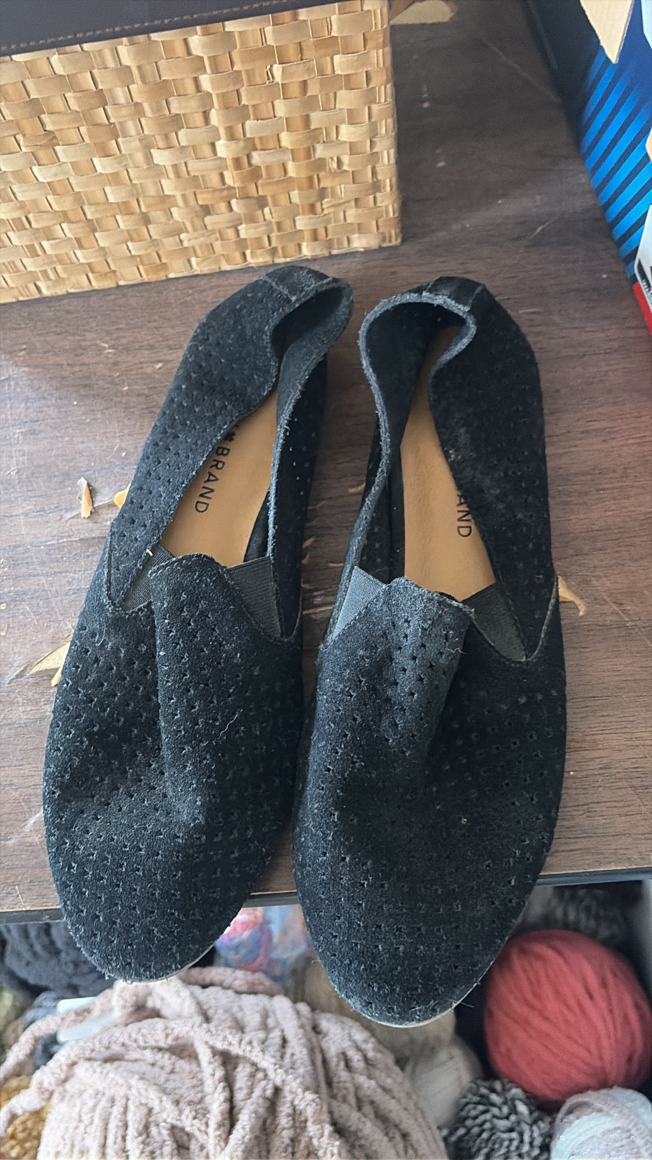 Lucky Brand Emmie Perforated Suede Flats size 8.5