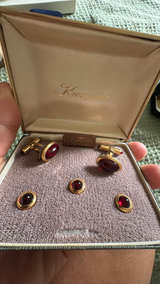 Krementz 14KT Gold Overlay Cufflinks and Stud Set - Image 2