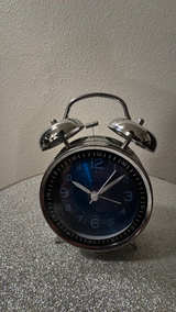 Sharp Twin Bell Alarm Clock Blue Dial - Image 2