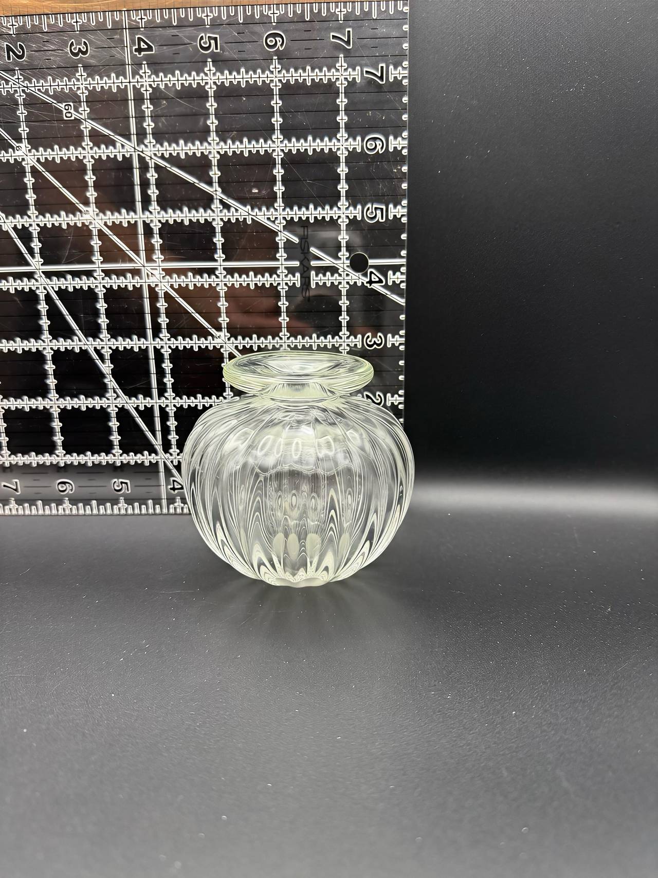 Ribbed Glass Bud Vase