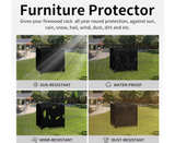 Easy-Going 4 Feet Outdoor Log Rack Cover Waterproof Weatherproof Firewood Cover - Image 6