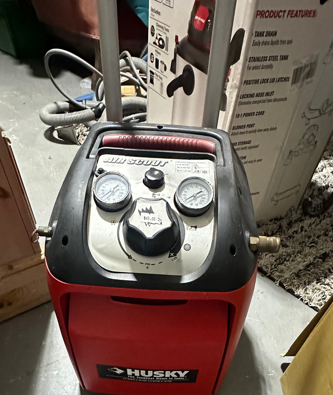 Husky Air Scout 1.5 Gallon Portable Air Compressor