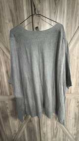 Grey MarlaWynne V-Neck Knit Poncho Top OSFM comfy business lounge - Image 5