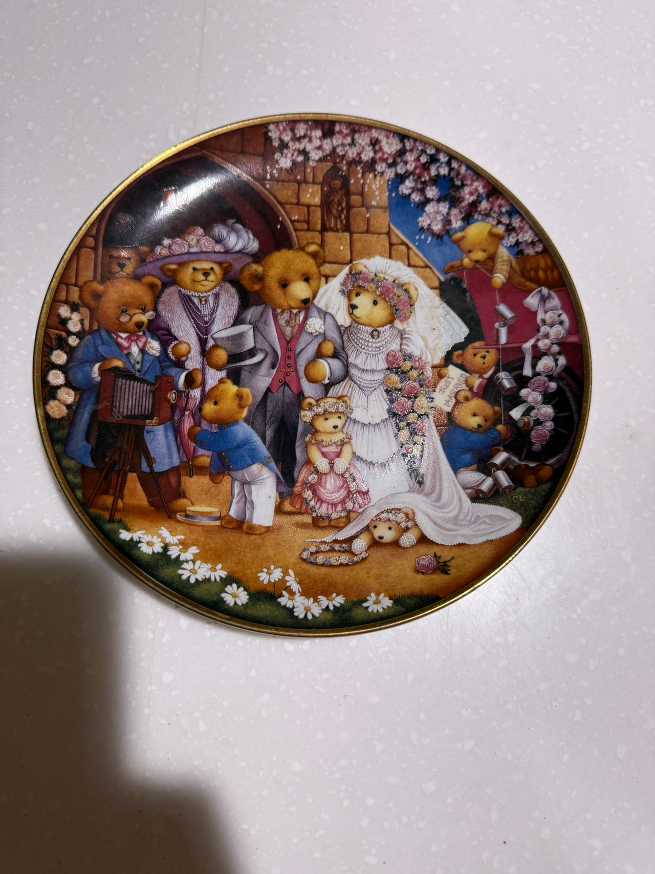Enesco Lucy & Me "The Wedding" Collector Plate by Lucy Rigg