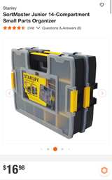 3 Stanley SortMaster Junior 14-Compartment Small Parts Organizers - Image 2