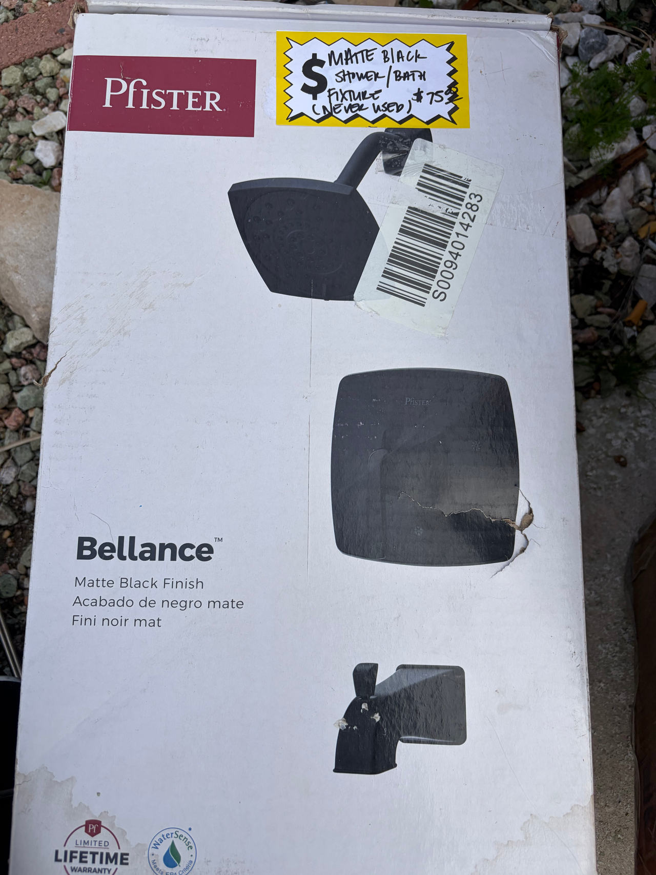 Pfister Bellance Matte Black Shower and Bath Fixture