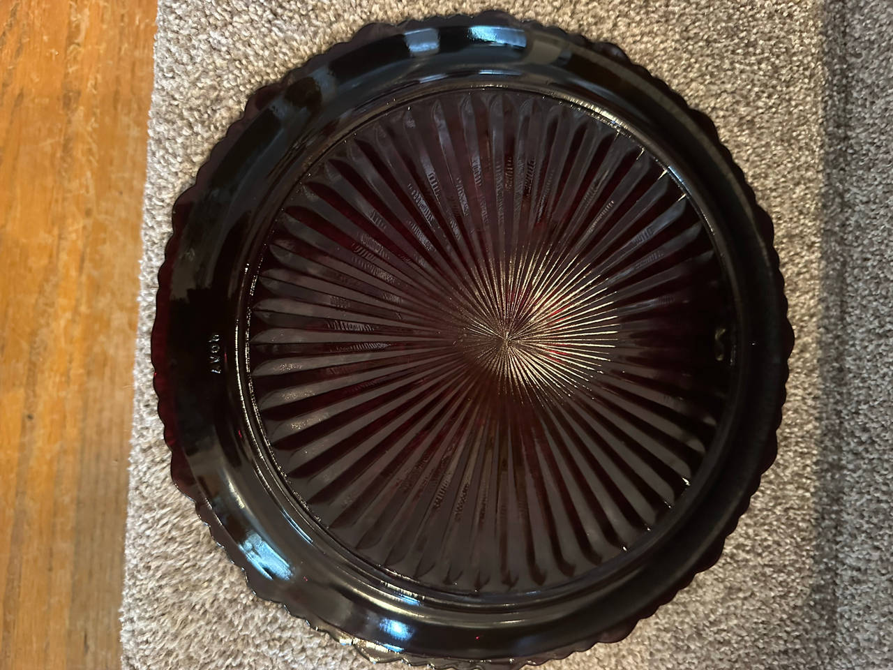 Avon 1876 Cape Cod Ruby Red Dinner Plate