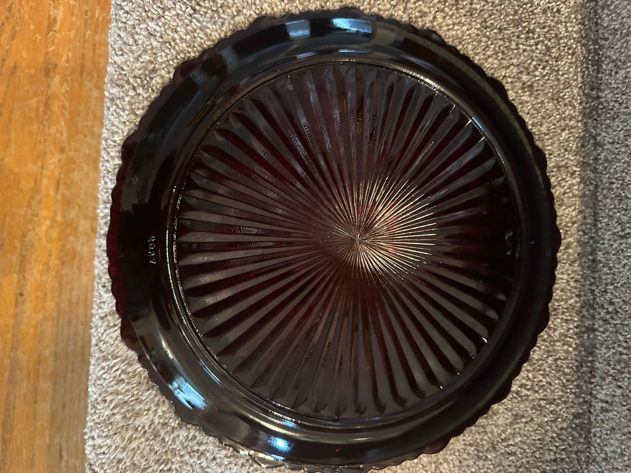 Avon 1876 Cape Cod Ruby Red Dinner Plate