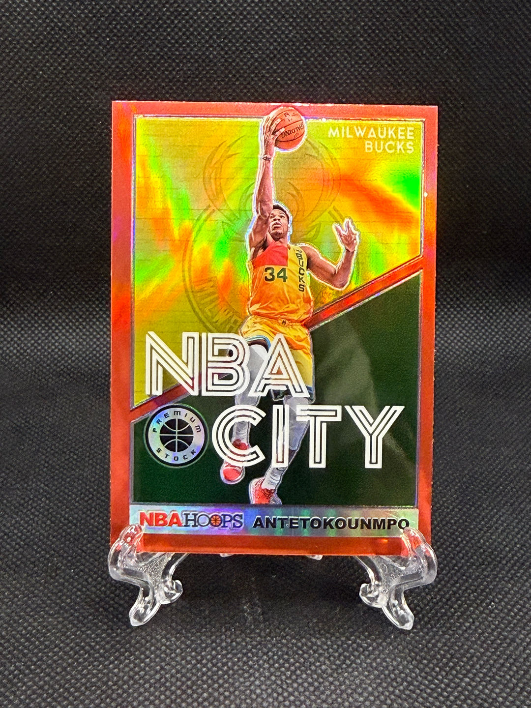 Giannis Antetokounmpo 2019-20 NBA Hoops Premium Stock NBA City Orange prizm #5