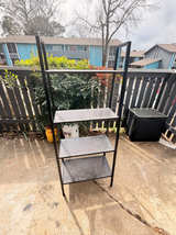 Black Metal 4-Tier Shelf / Storage Rack - Image 1