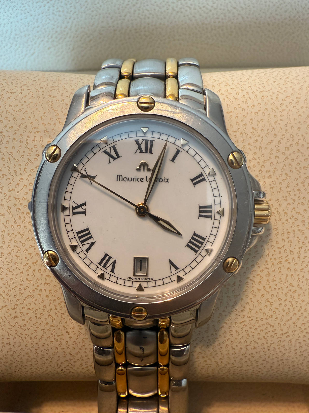 Stylish Maurice Lacroix Two-Tone Quartz Dress Watch – Roman Dial, Date