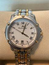 Stylish Maurice Lacroix Two-Tone Quartz Dress Watch – Roman Dial, Date - Image 1
