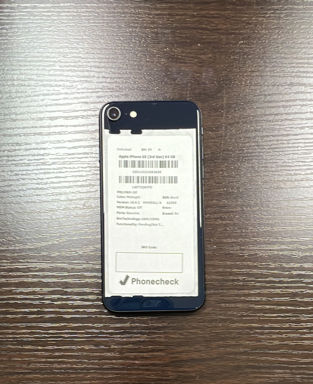 Apple iPhone SE (3rd Generation) 64GB Midnight