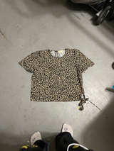 Madewell Side-Tie Top in Leopard Print - Image 3