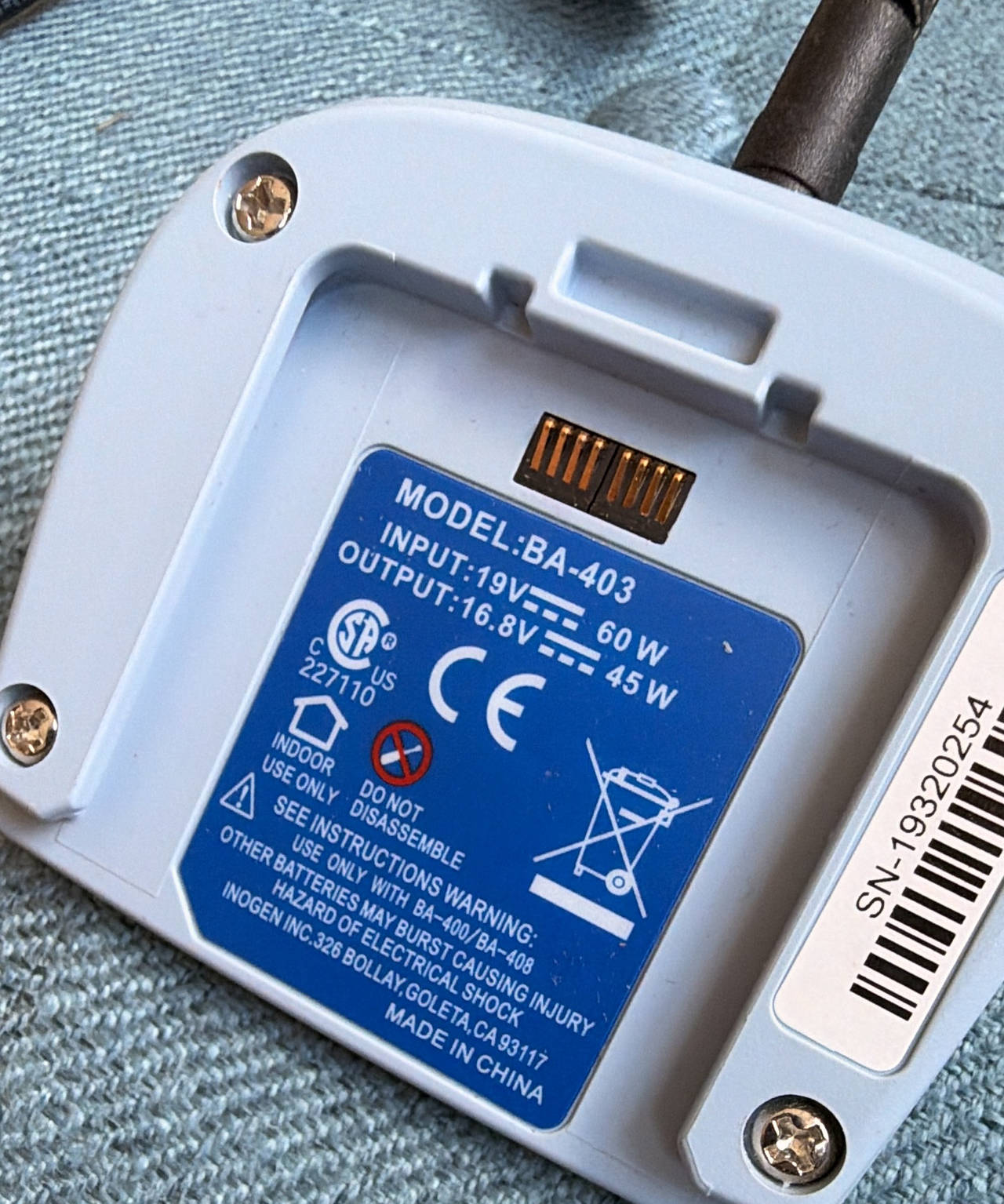 Inogen BA-403 External Battery Charger
