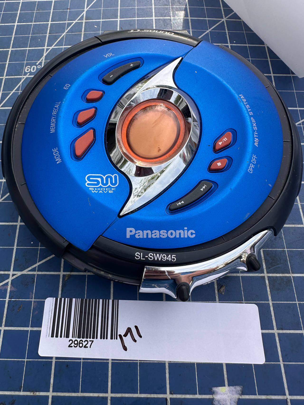 Panasonic ShockWave SL-SW945 vintage Discman Portable CD Player 171