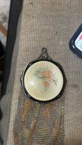 Vintage Guilloche Enamel Compact Pendant - Image 5
