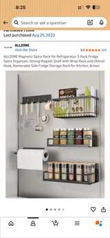 ALLZONE Magnetic Spice Rack for Refrigerator 5 Pack Fridge Spice Organizer - Image 2