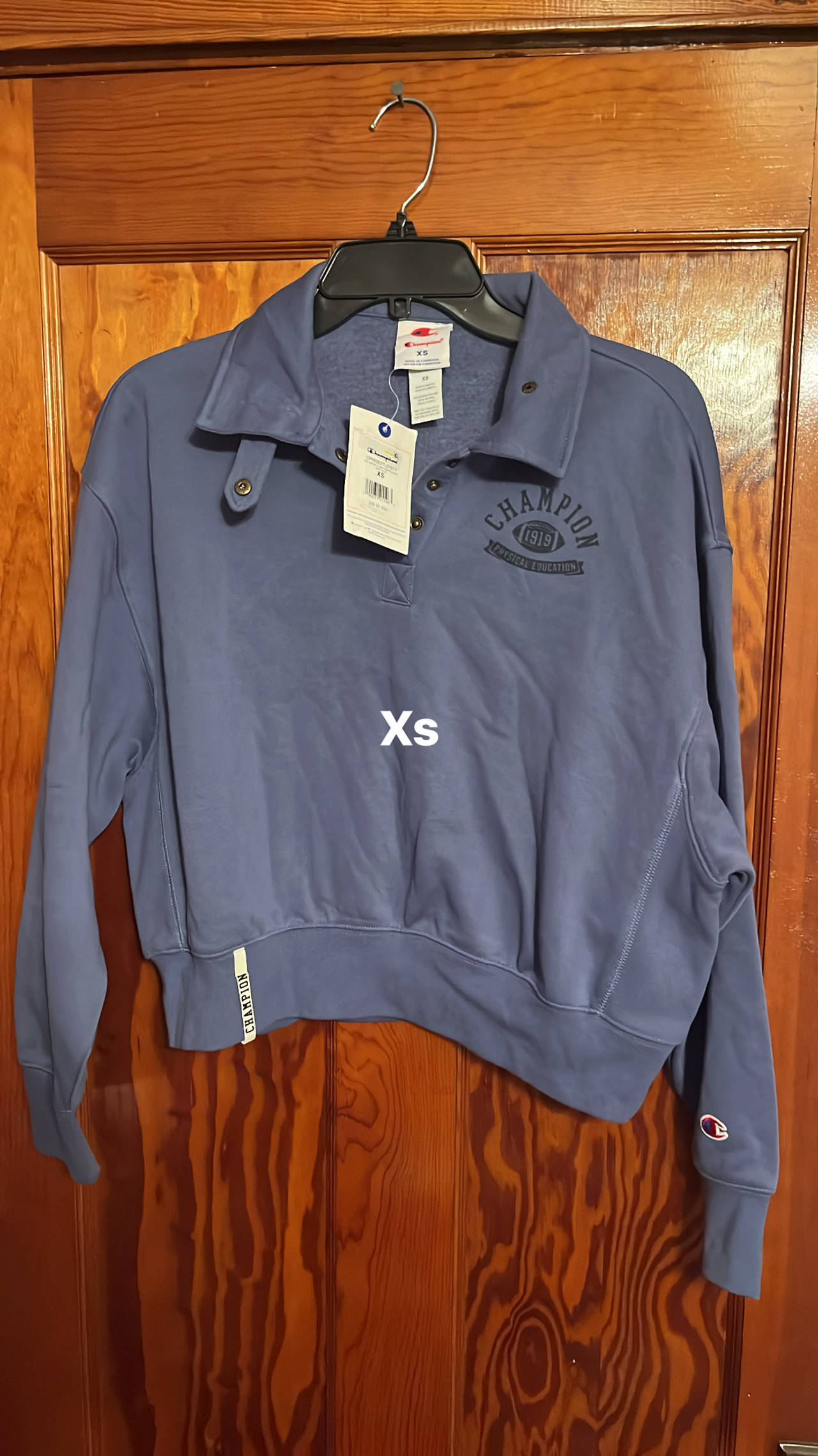 Champion Women's Reverse Weave Cropped Snap Neck Sweatshirt new with tags xs