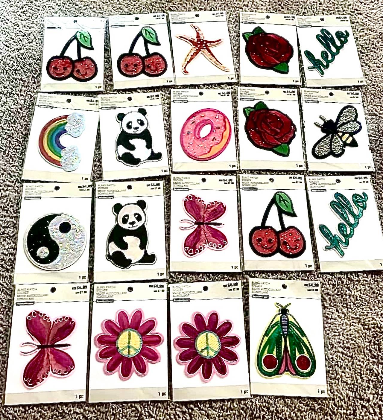 Stick On Embroidered Patches Assortment