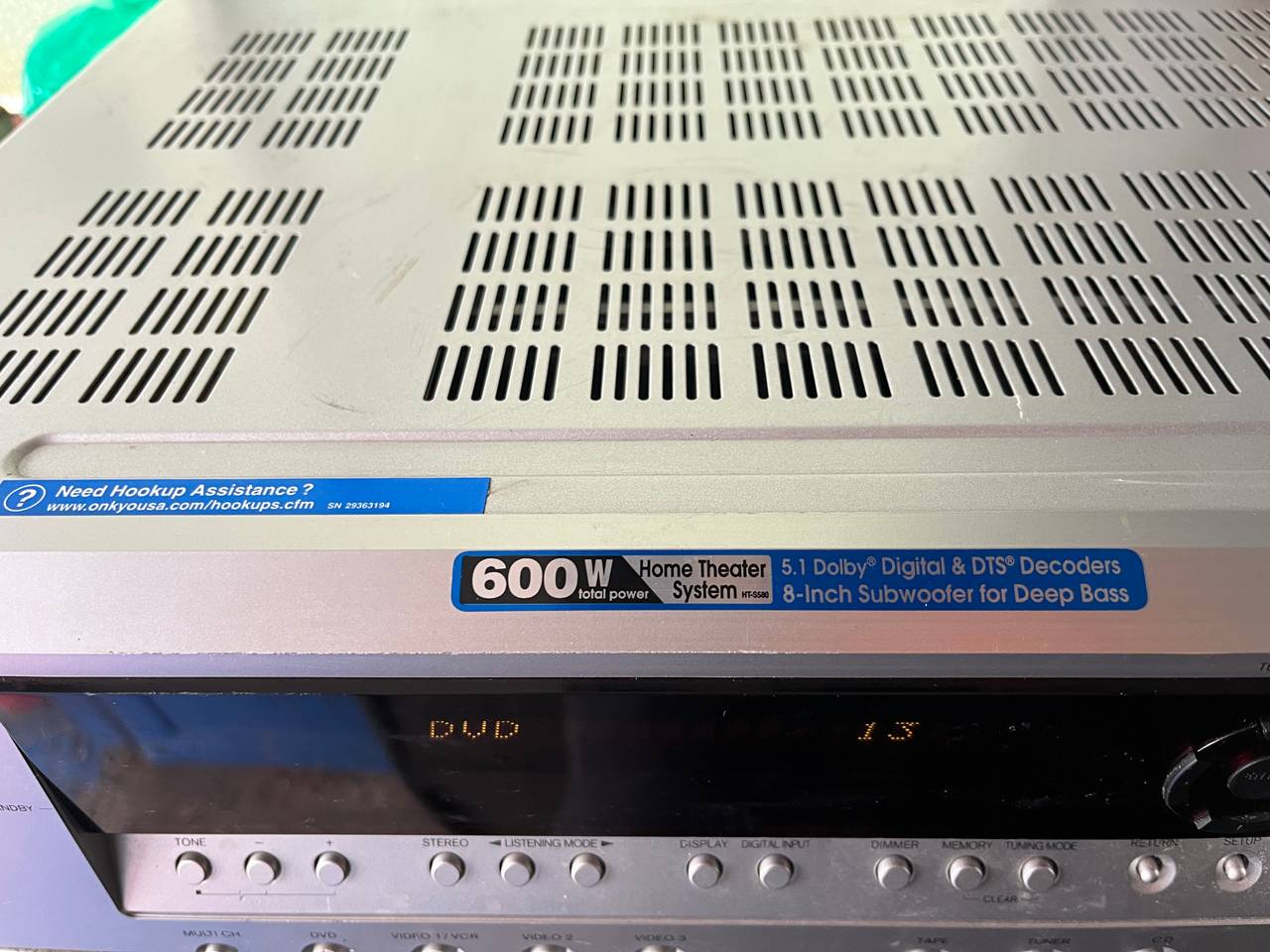 Onkyo HT-R330 5.1 Channel Home Theater Receiver