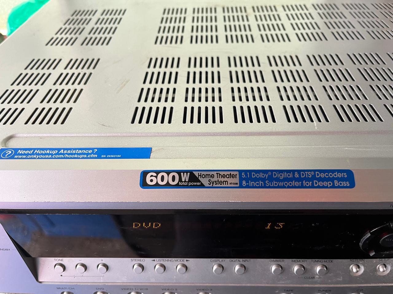 Onkyo HT-R330 5.1 Channel Home Theater Receiver