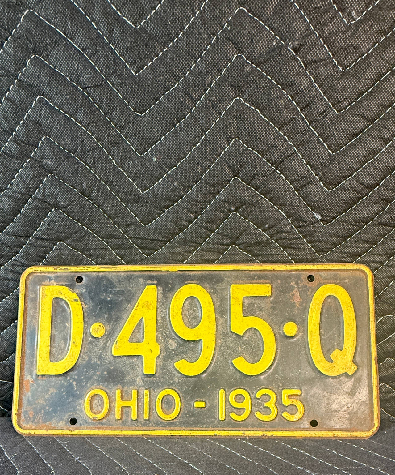 1935 Ohio License Plate