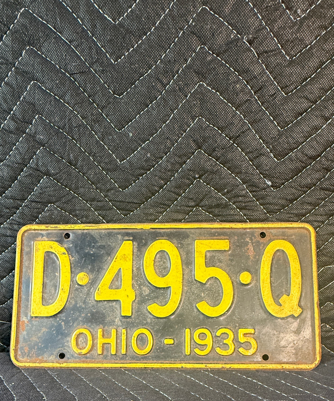 1935 Ohio License Plate