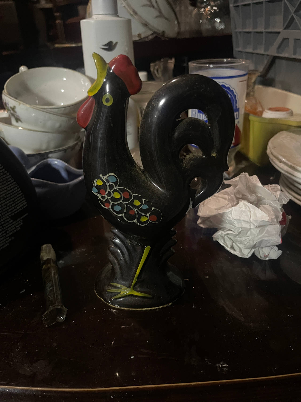 Ceramic Rooster Figurine