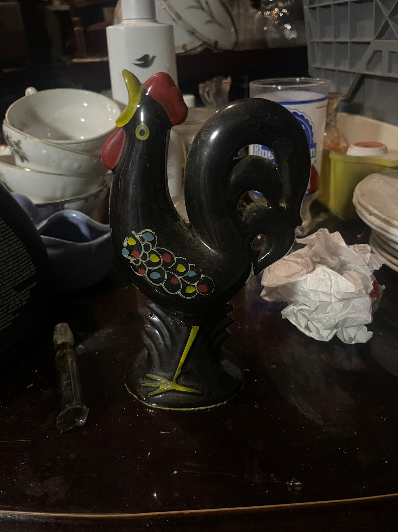 Ceramic Rooster Figurine