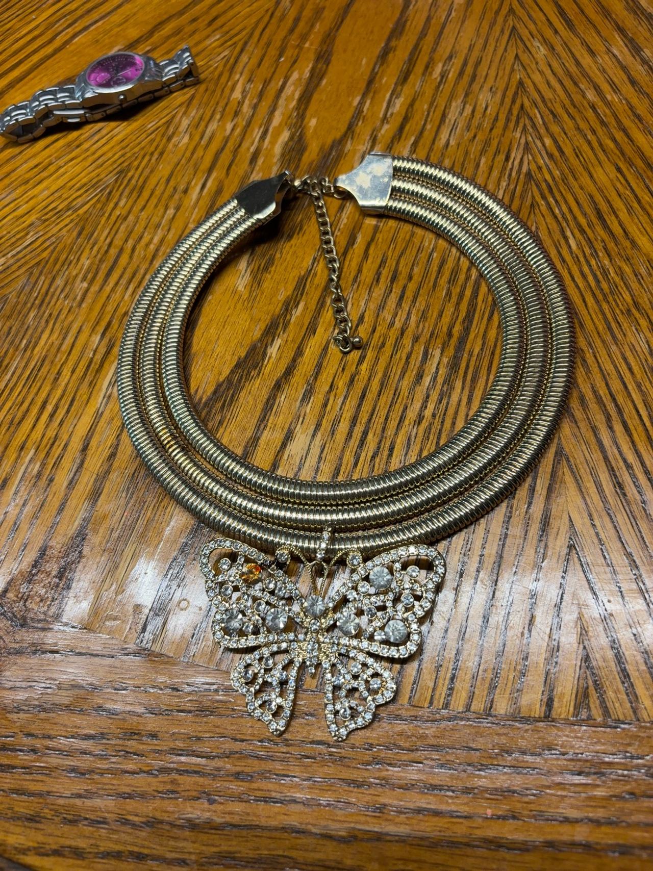 Silver Butterfly Pendant Necklace