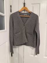 REFORMATION Double Pocket Crop Cardigan Gray Small - Image 1