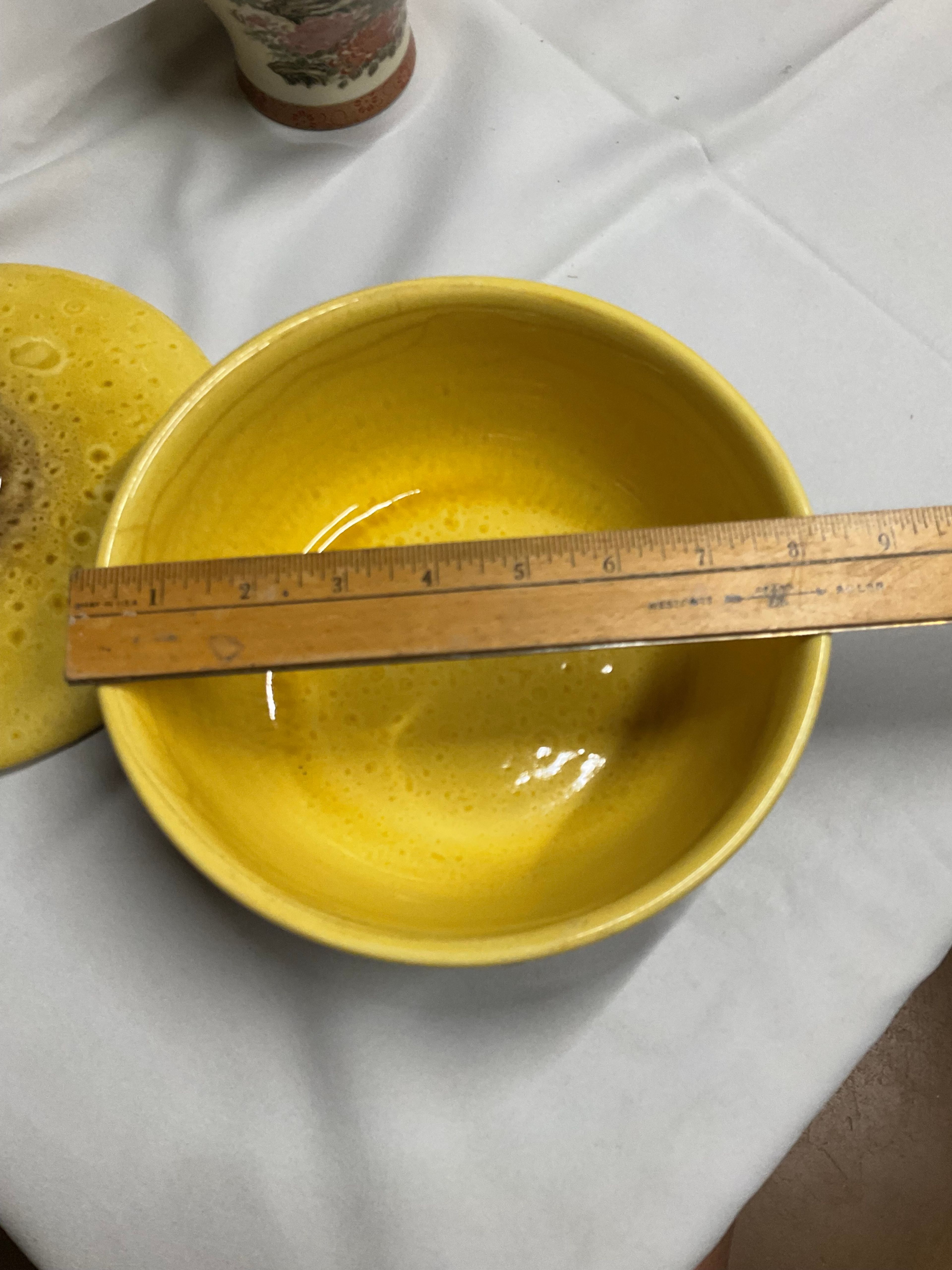 Vintage Glazed Ceramic Covered Casserole Dish - Image 3