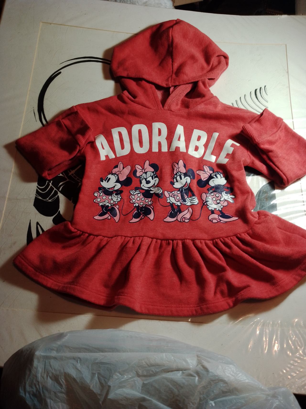 Disney Minnie Mouse Adorable Ruffle Hoodie Dress