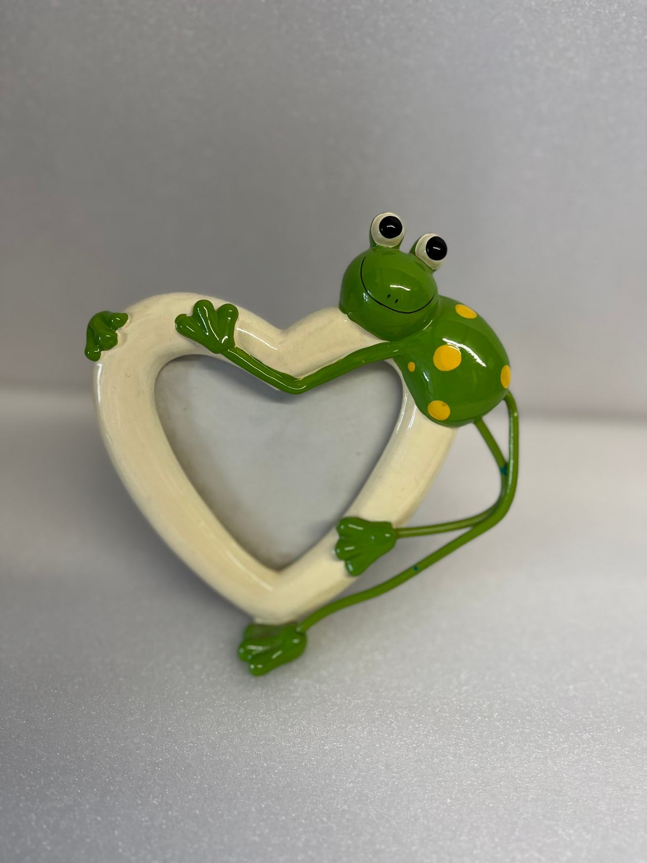 Frog Hugging Heart Picture Frame