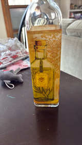 Tuscan Extra Virgin Olive Oil Decorative Glass Bottle - Image 3