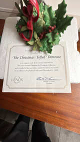 New Lenox 1999 Christmas Tufted Titmouse Figurine original certificate - Image 4