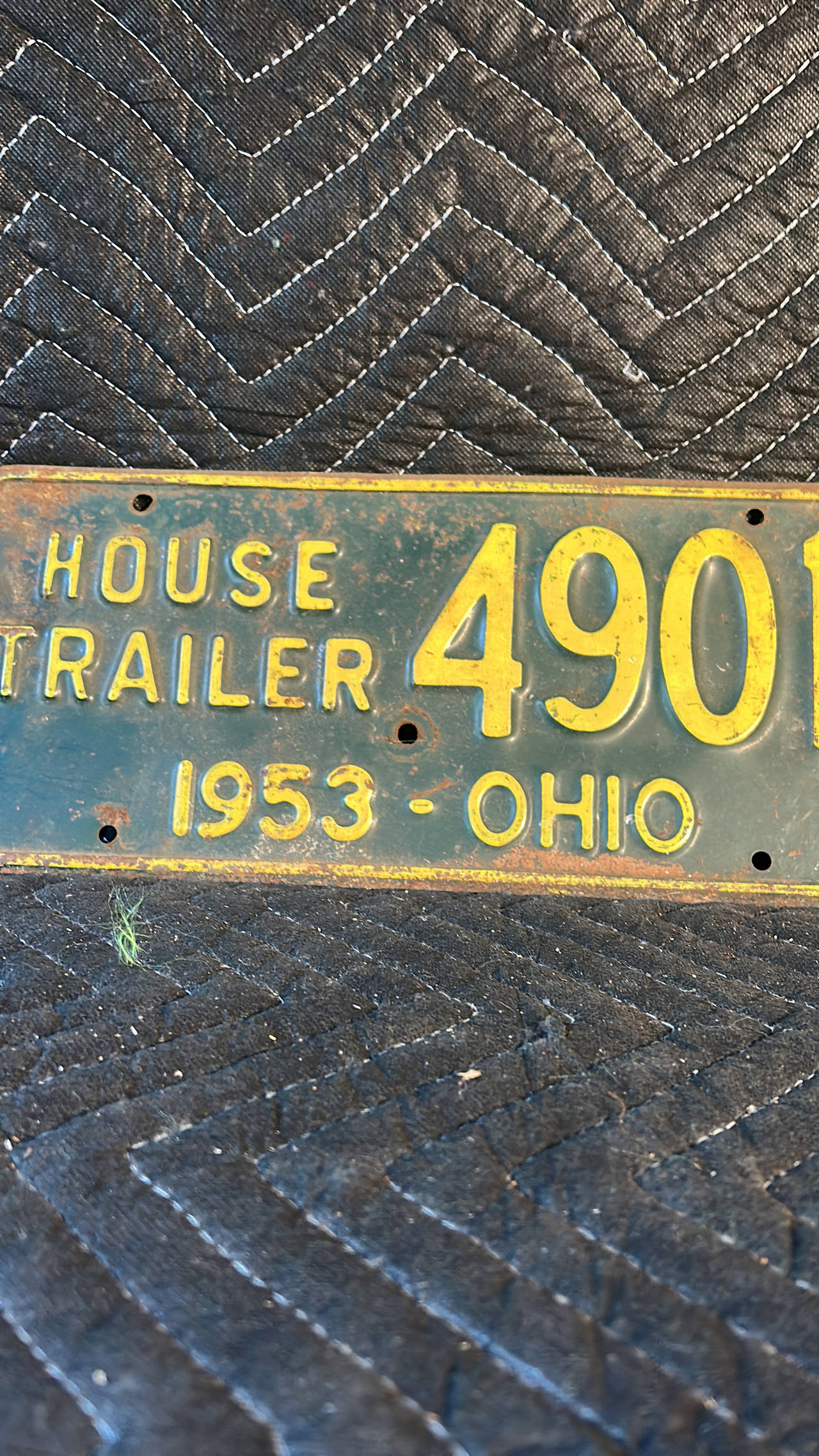 1953 Ohio House Trailer License Plate