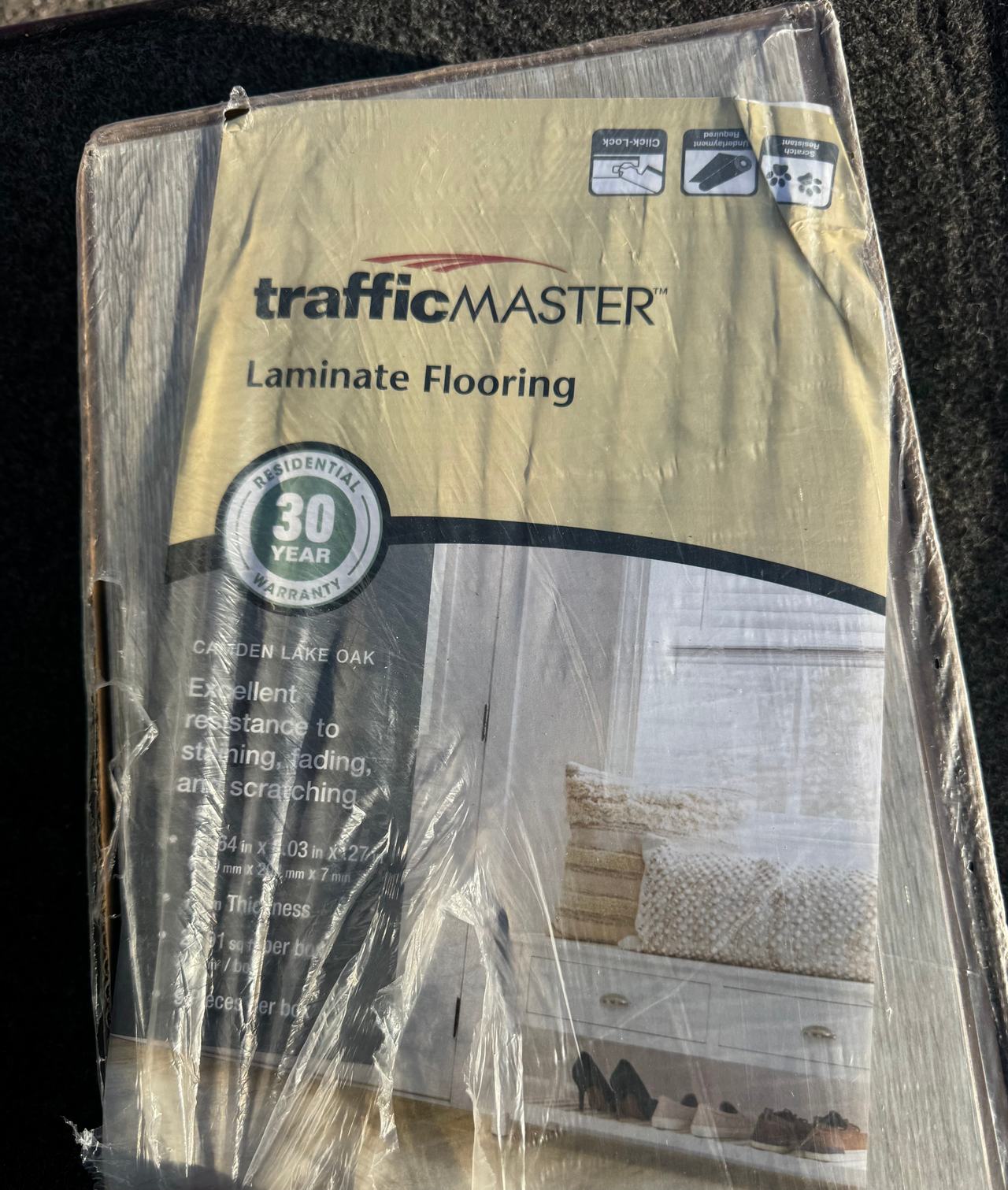 TrafficMaster Carden Lake Oak Laminate Flooring - 12 Boxes