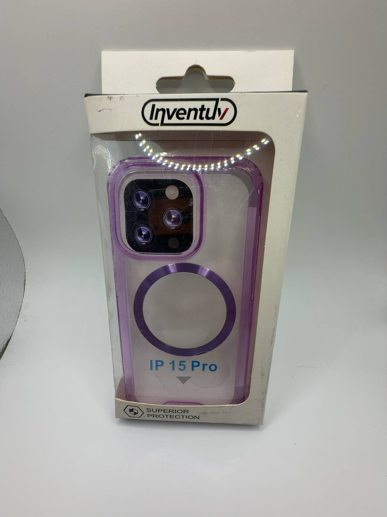 iPhone 15 Pro Clear Purple Magnetic Case