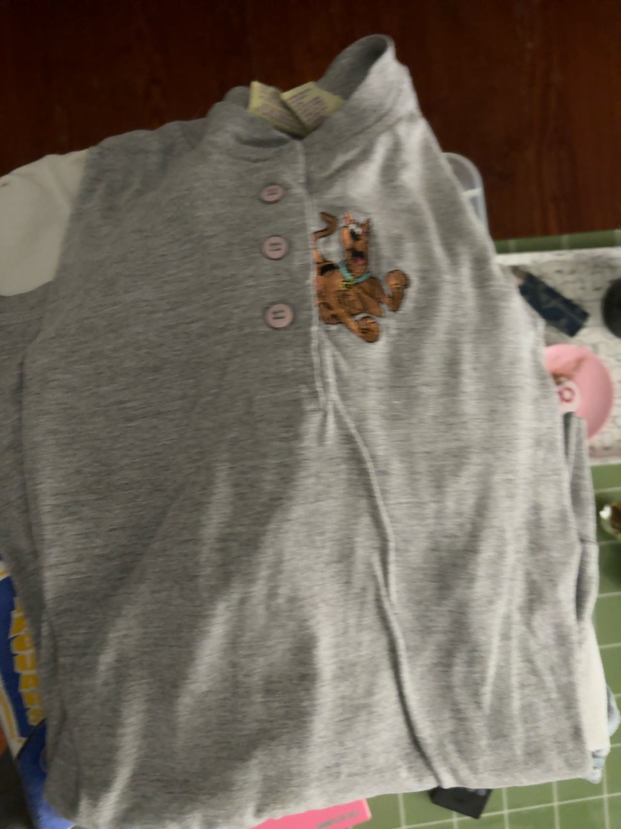 Warner Bros. Scooby-Doo Vintage Gray Polo Shirt