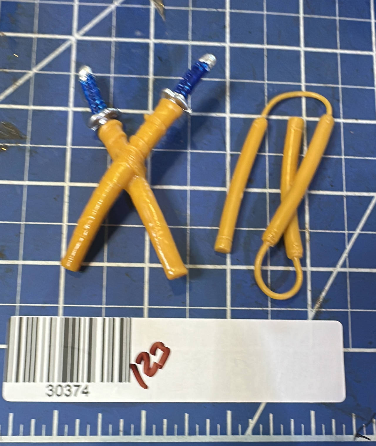 Vintage TMNT Michelangelo Nunchucks and Katanas Accessory Lot 122