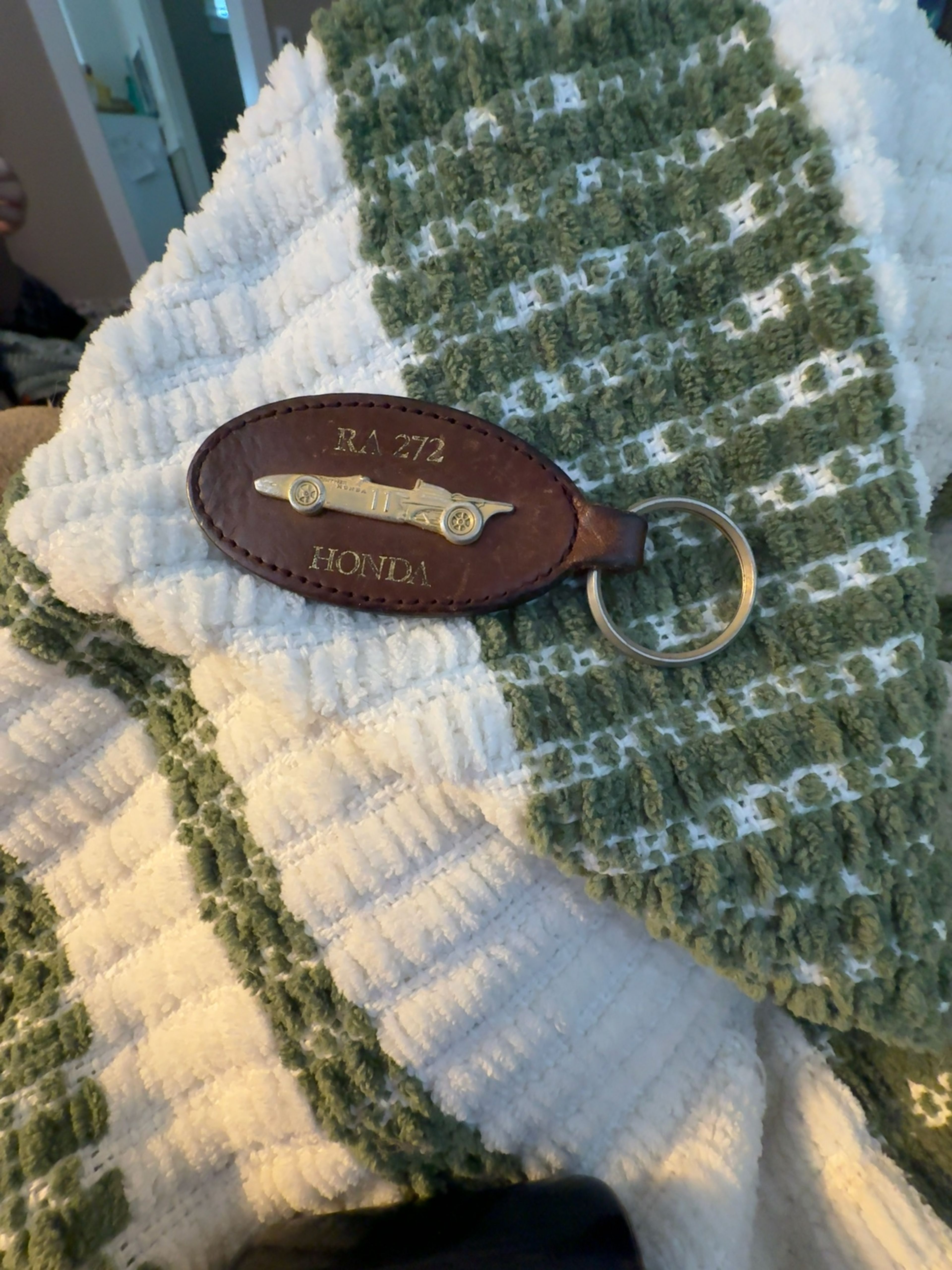 Honda Leather Keychain