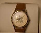Vintage Wittnauer Pegasus Women’s Watch – Gold Dial & Leather Band - Image 2